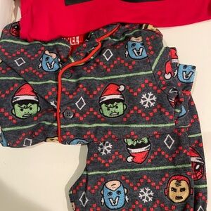 Marvel Red and Gray Superhero Pajama Set